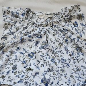 LOFT Blue and White Floral Dress